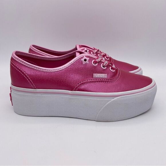 Vans x Barbie Authentic Stackform 'Pink' Skate Women's Sneakers | Size:  6 - Picture 2 of 15